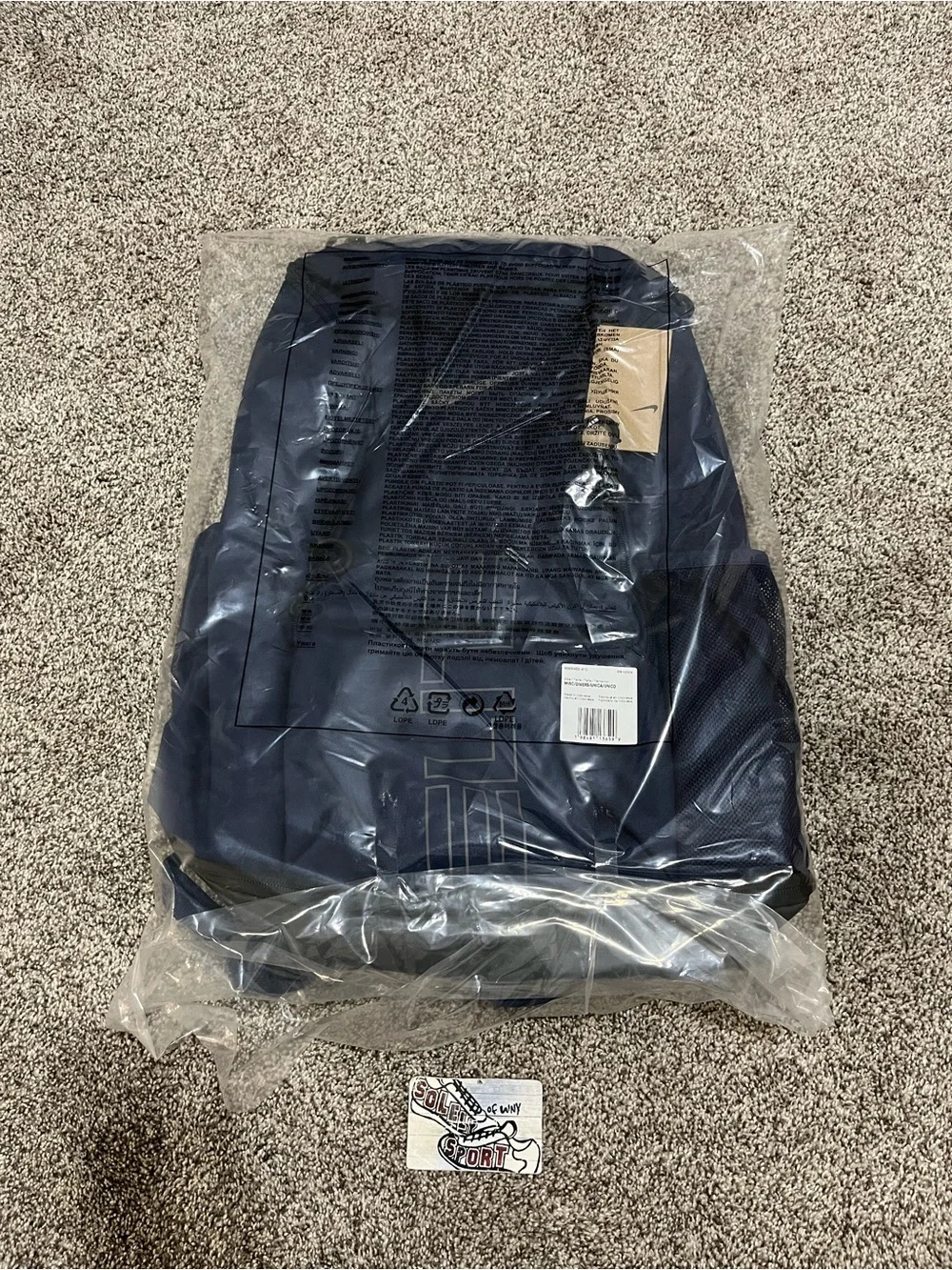 New Authentic Nike Varsity Elite Hoops Backpack Navy Blue Basketball Bag